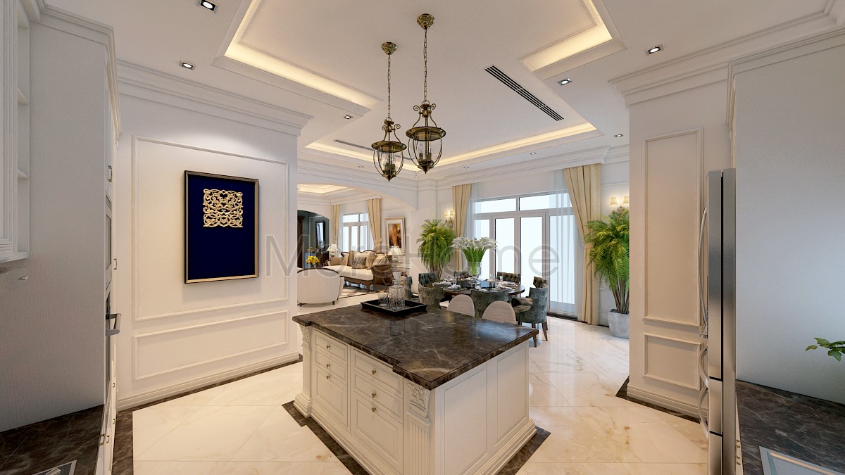 Thiết kế nội thất biệt thự song lập hiện đại tại Vinhomes Riverside - chị Bình đậm phong cách Italia