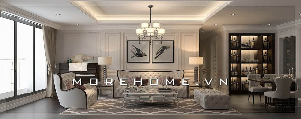 Mẫu thiết kế phòng khách liền phòng ăn đẹp tạo cảm giác tiện nghi, thông thoáng cho không gian nhà biệt thự Thiết kế biệt thự