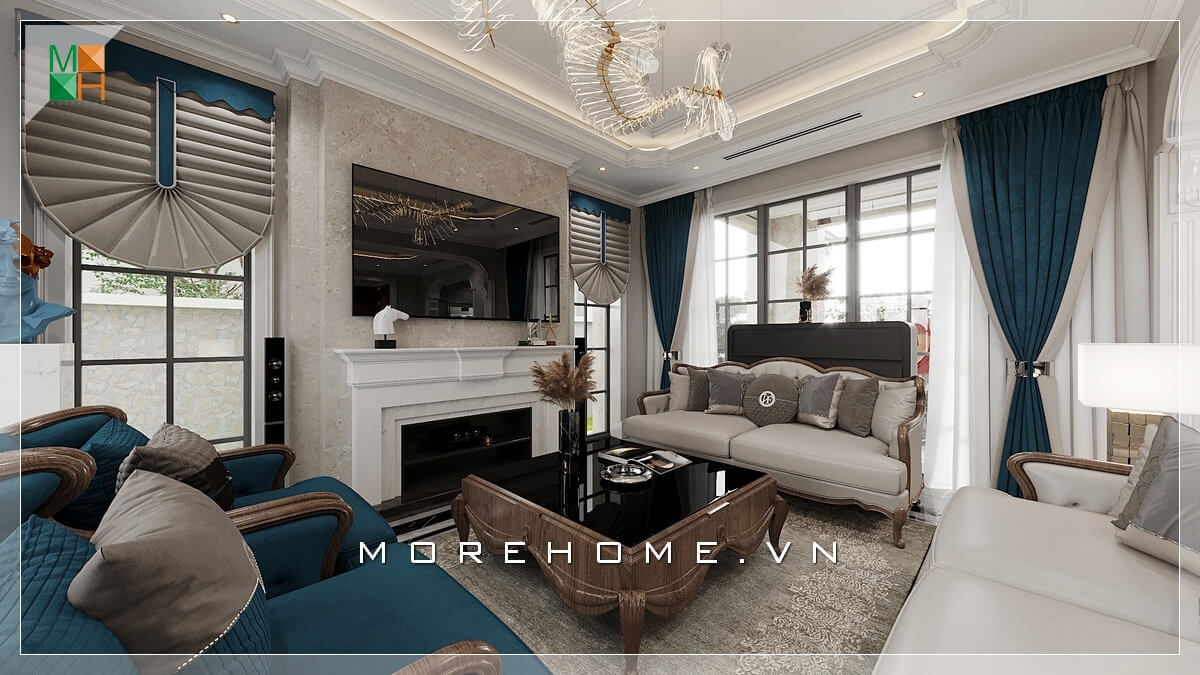 Mẫu thiết kế biệt thự cuốn hút với phong cách tân cổ điển, hiện đại
